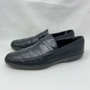 Salvatore Ferragamo Black Leather Penny Loafers Model 17414 Men’s 11D.
